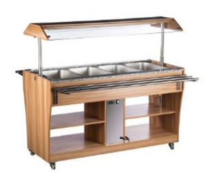 Mesa buffetera caliente movil 4 insertos enteros RTR-1490L Migsa